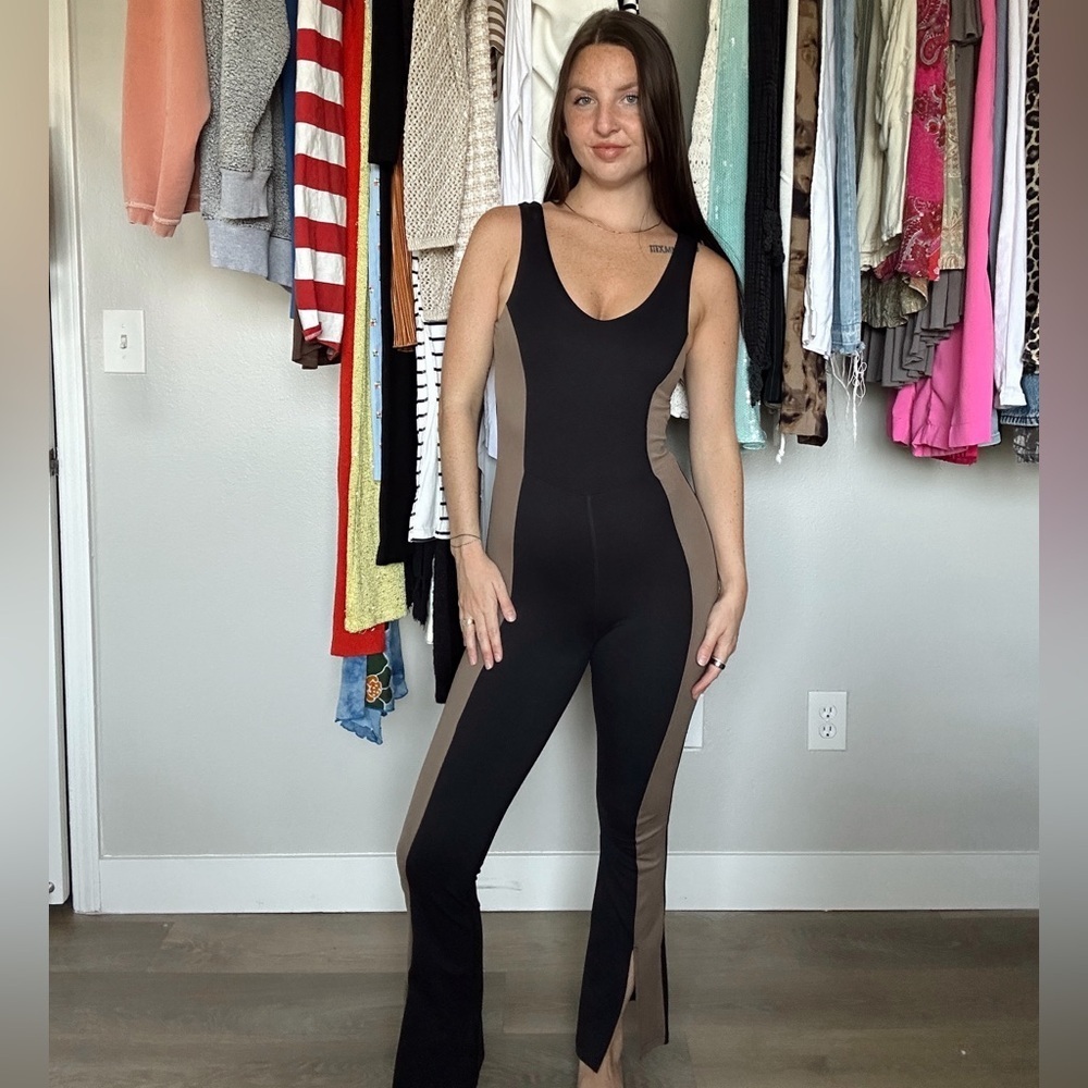 Black and Brown Jumpsuit - Picture 2 of 3